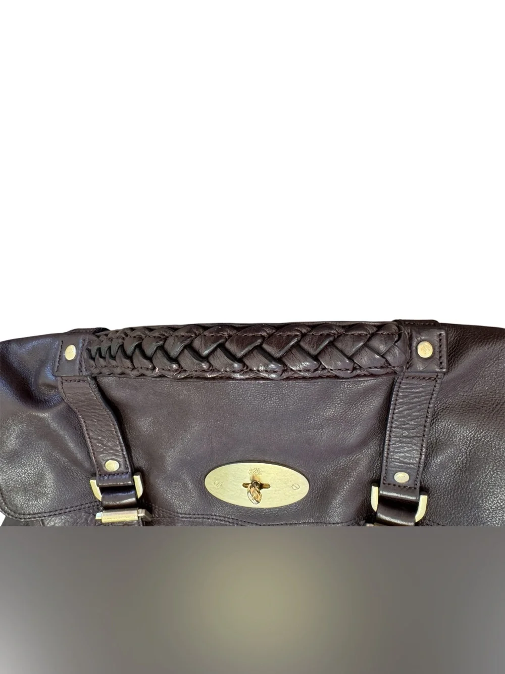 Mulberry Oversized Alexa Chocolate Brown Leather Satchel Bag - Picture 5 of 11